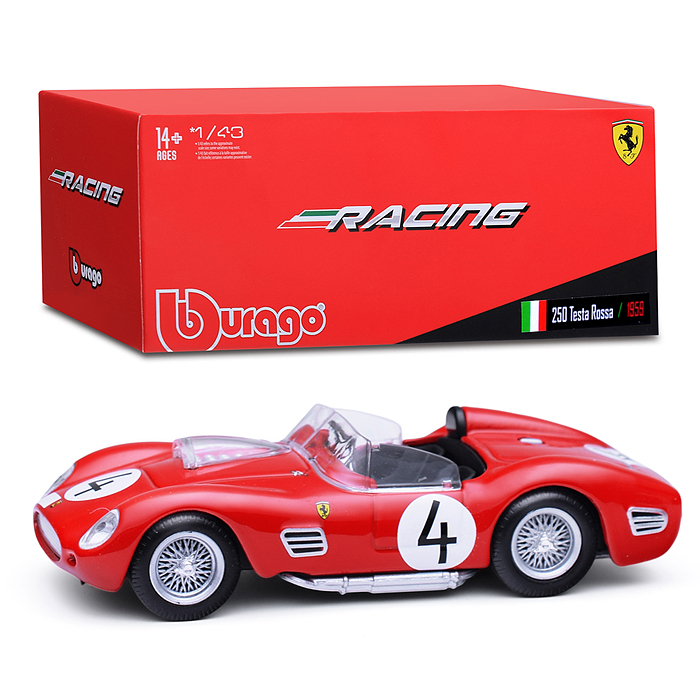 Гоночная машинка die-cast Ferrari - 250 Testa Rossa 1959, 1:43, красная