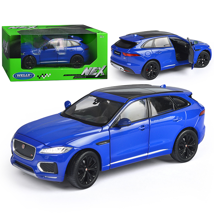 Машинка 1:24 Jaguar F-Pace, синий