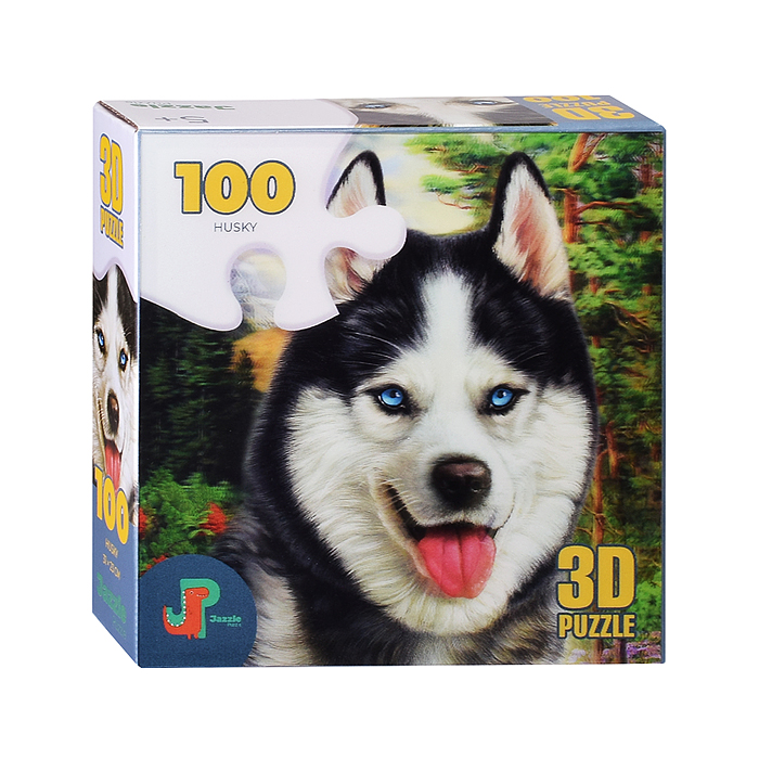 Пазл 3D "Хаски" 100 детал., 5+