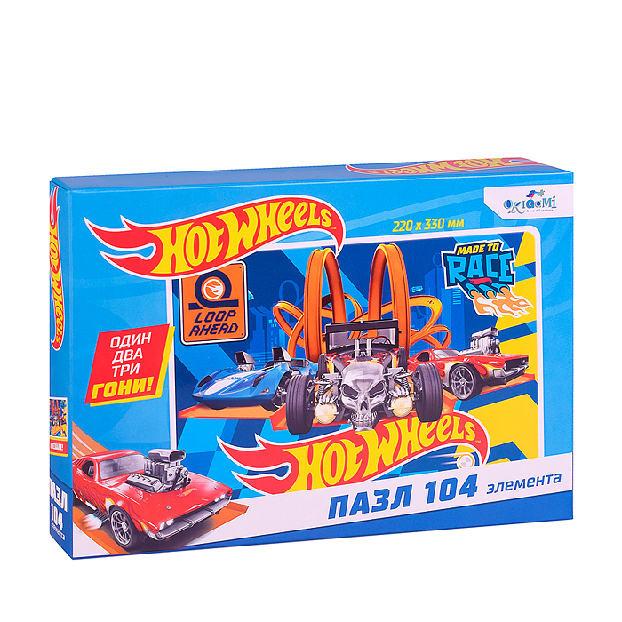 Пазл 104 "Соперники" Hot wheels