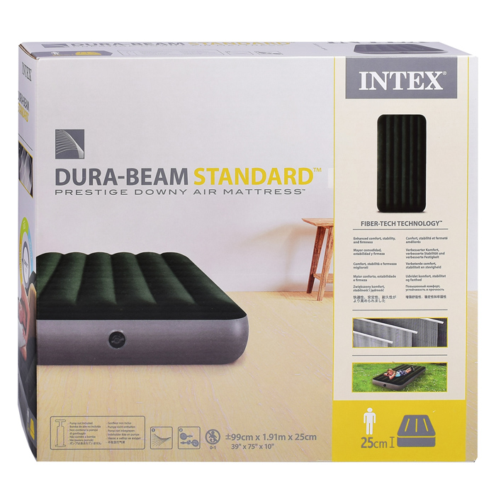 Матрас надувной Dura-beam twin, 99 х 183 х 25 см, 64107 INTEX