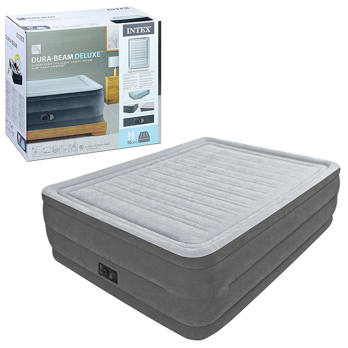 Двуспальная надувная кровать "Intex Comfort-Plush Airbed 64418ND INTEX