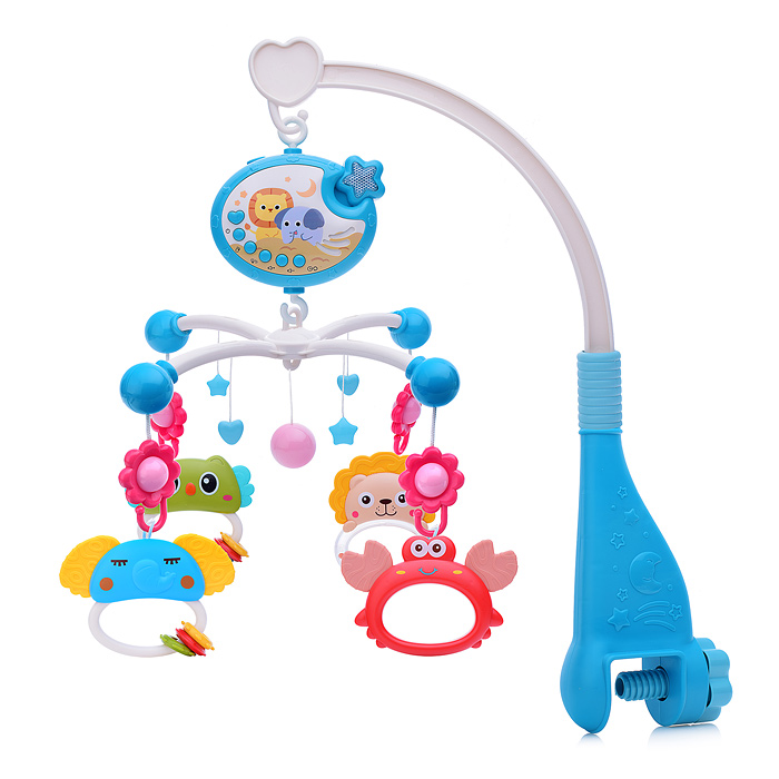 Мобиль 698-84 "Зверятки" музыкальный, на кроватку, в коробке