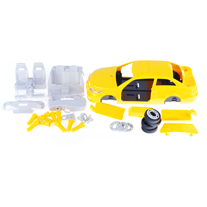 Машина - конструктор CXL200-54C "Такси" с отверткой, в коробке