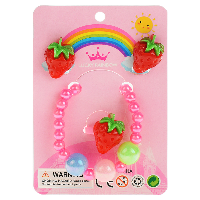 Набор украшений R3-4A (браслет, кольцо и клипсы) в пакете