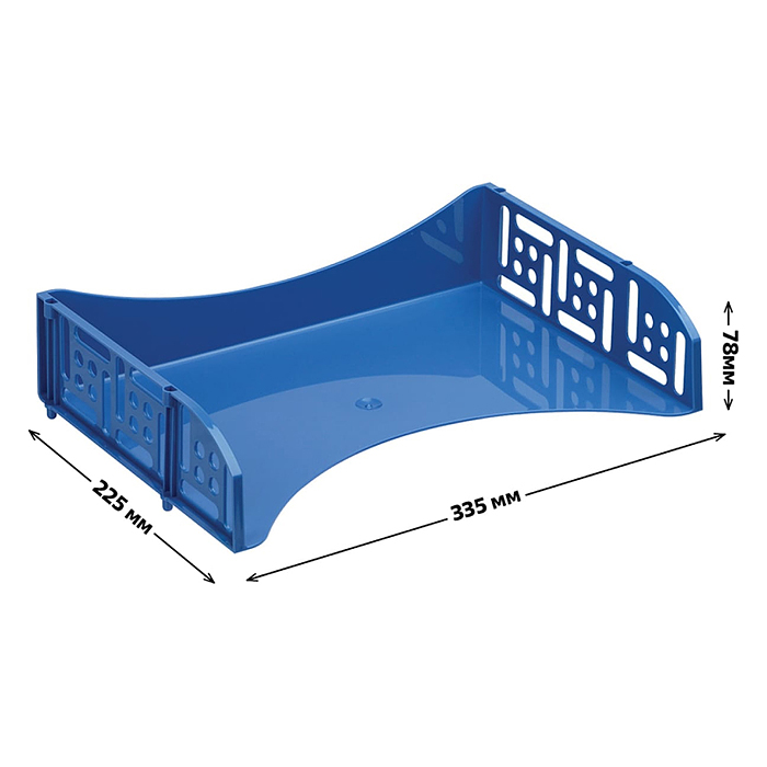 Фото к товару Лоток горизонтальный с широкой загрузкой FIELD голубой Berlin Лоток горизонтальный с широкой загрузкой FIELD голубой Berlin