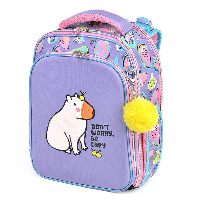 Рюкзак "Premier. Capybara" школьный жесткий 37x28x18 см (17 л) вес 1000 г, 2 отделения на м