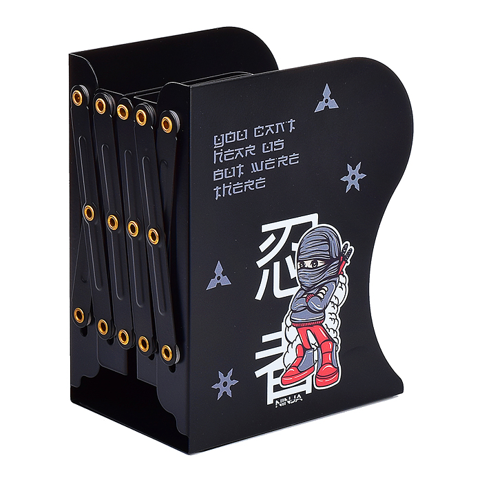 Подставка для учебников и книг "Ninja" 19x14,7x9 см, металлическая, телескопическая, окраше