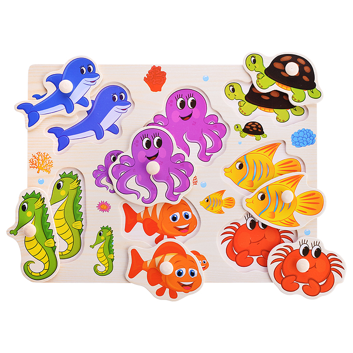 Пазл-вкладыш D1644 "Подводный мир"