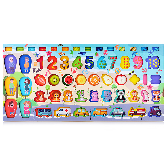 Фото к товару Набор D1163 "Сортер-Вкладыш" MAXI с магнитной рыбалкой Набор D1163 "Сортер-Вкладыш" MAXI с магнитной рыбалкой