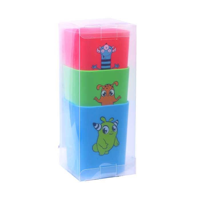 Фото к товару Набор подставок для пишущих принадлежностей "Monsters" 3 пластиковых подставки 6,9x6,9x8,9 Набор подставок для пишущих принадлежностей "Monsters" 3 пластиковых подставки 6,9x6,9x8,9