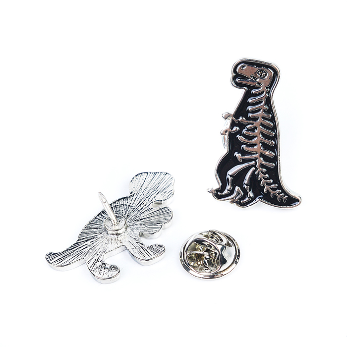 Набор значков "Raptor City" эмалированные, размер изделий: AS IF! 3x2,1 см, динозавр 3x2 см