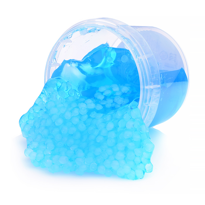 Слайм "Стекло" Smaсk 90 гр, голубой с шариками