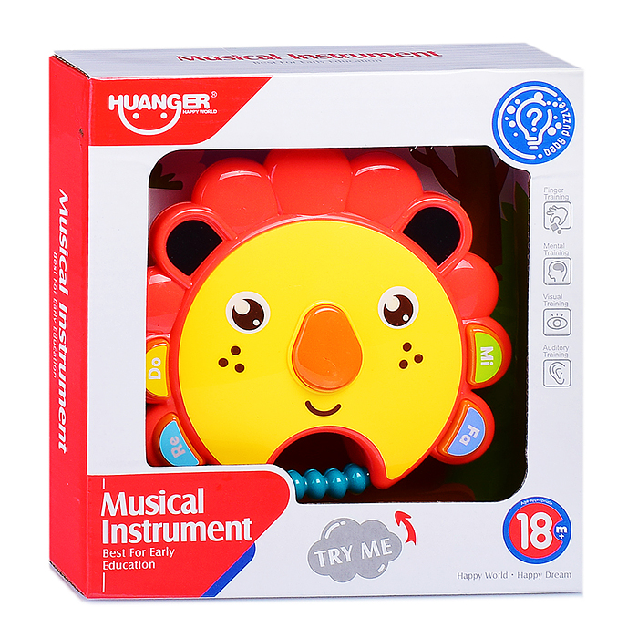 Фото к товару Бубен HE0534 "Забавный львенок" в коробке Бубен HE0534 "Забавный львенок" в коробке