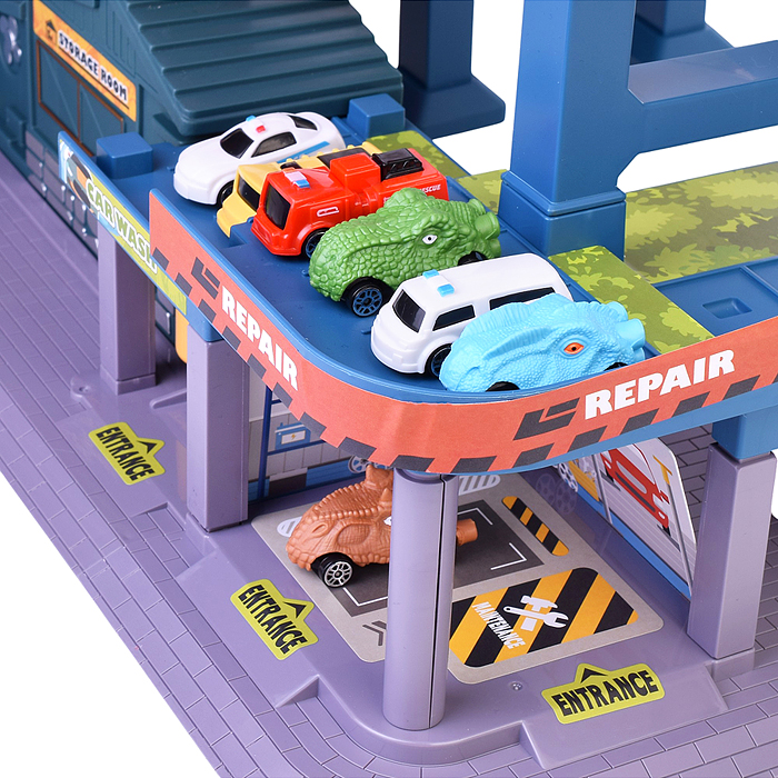 Паркинг-Трек 6603A "Городская эстакада с динозаврами" в коробке