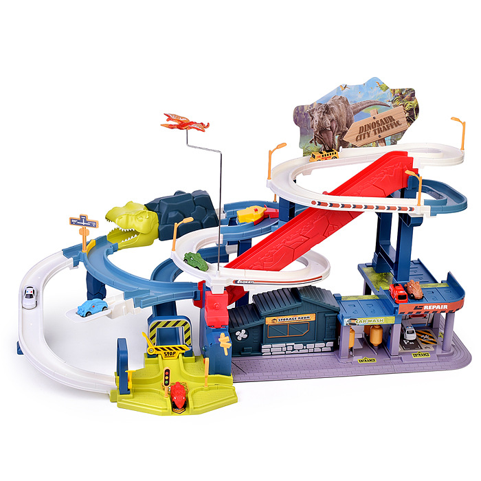 Паркинг-Трек 6603A "Городская эстакада с динозаврами" в коробке