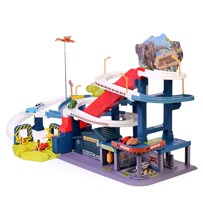 Паркинг-Трек 6603A "Городская эстакада с динозаврами" в коробке