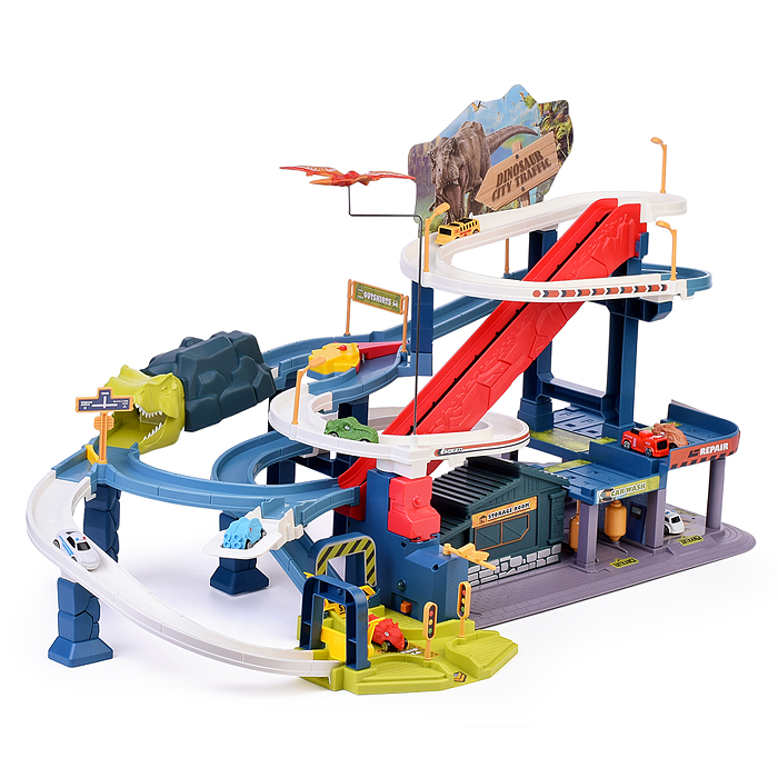 Паркинг-Трек 6603A "Городская эстакада с динозаврами" в коробке