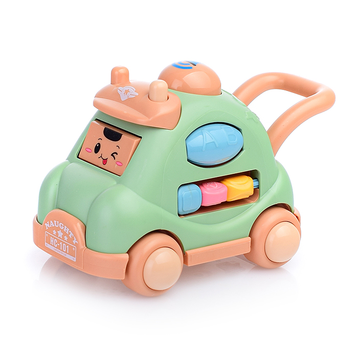 Машинка-бизиборд Y0011 "Распознавание цветов и форм" в коробке