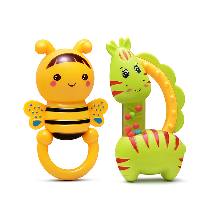 Набор погремушек Y0054 "Пчеленок с жирафиком" в пакете