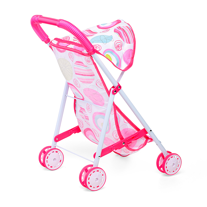 Коляска кукольная 935B-13 прогулочная, цвет розовый
