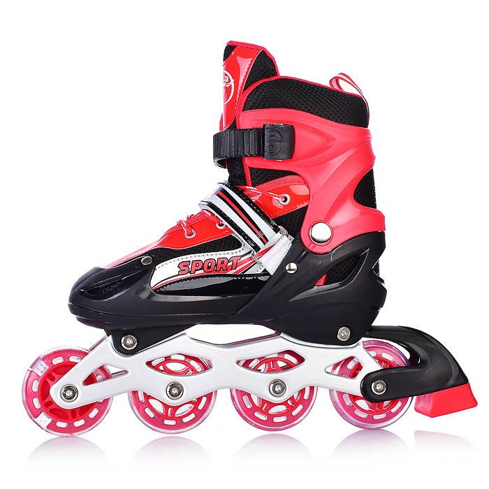 Ролики детские U001747Y (размер S) красные, в сумке