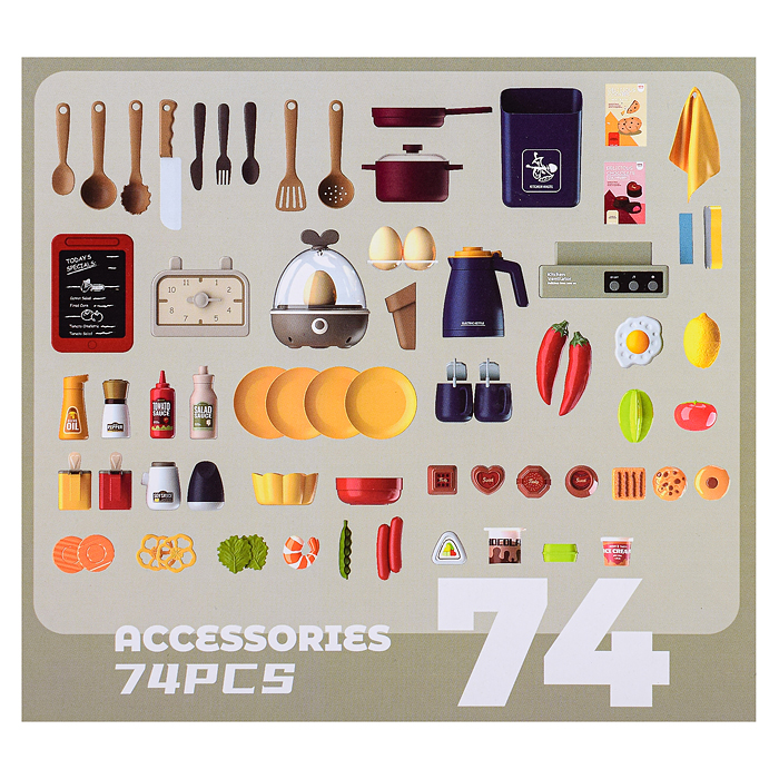 Игровой набор кухня 889-231 "Mini Chef" (свет, звук, пар, слив воды) в коробке