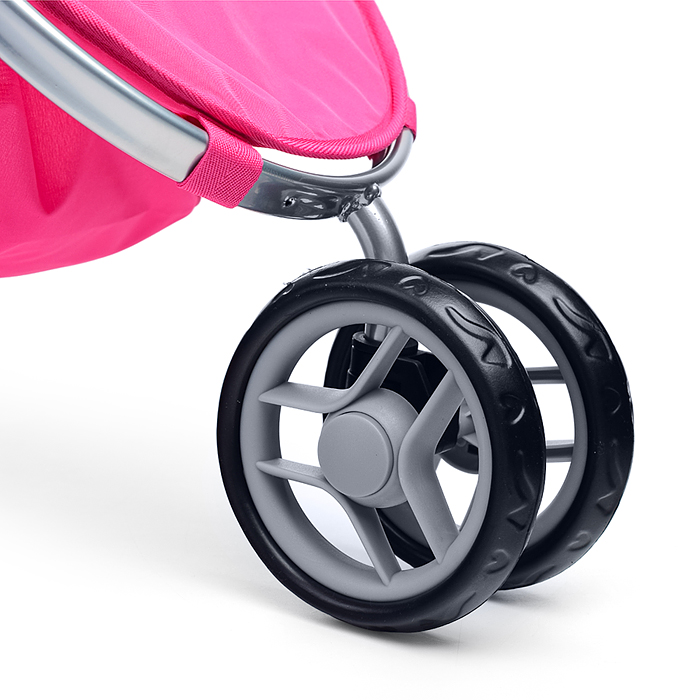 Фото к товару Коляска для кукол 9675 металлическая, складная, 3-х колесная, с козырьком Коляска для кукол 9675 металлическая, складная, 3-х колесная, с козырьком