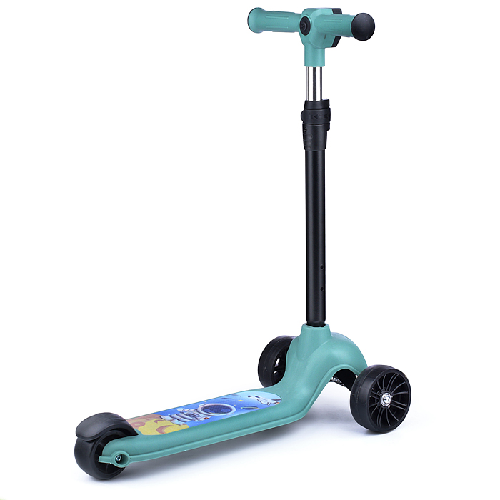 Самокат 3-х колесный ROCKET, зеленый