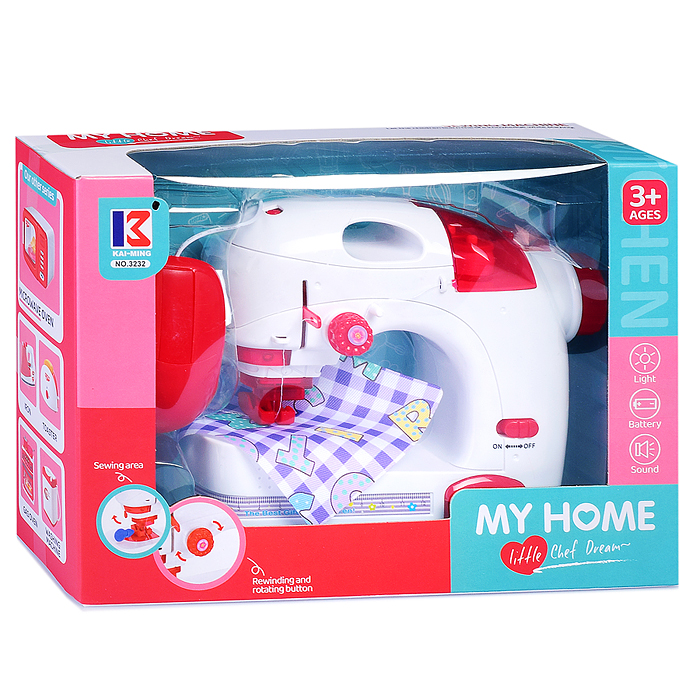 Бытовая техника 3232 "Швейная машина" на батарейках, в коробке