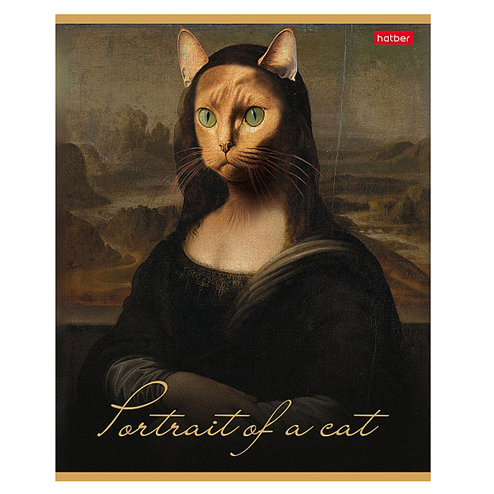 Тетрадь 96л клетка "Котошедевры"