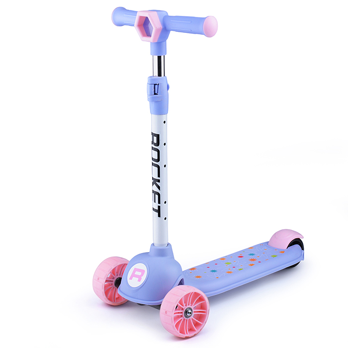 Самокат 3-х колесный ROCKET, фиолетовый