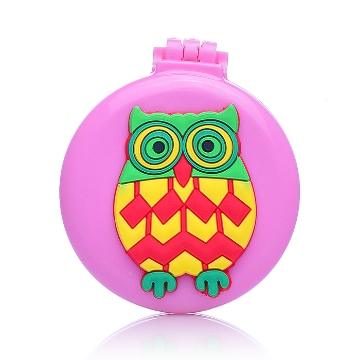 Расческа-мини массажная 00-3606 в ассортименте, с зеркалом