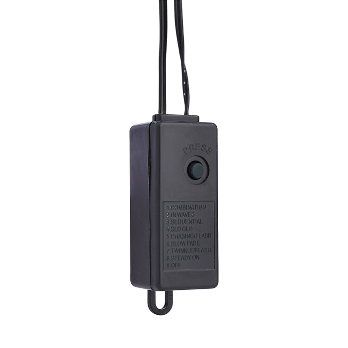 Электрогирлянда Роса 50м, 500 ламп, зеленый провод, цветная