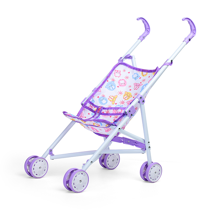 Коляска для кукол L-8037B (металлическая, складная, прогулочная, цвет в ассортименте)