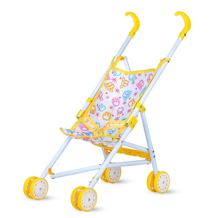 Коляска для кукол L-8037B (металлическая, складная, прогулочная, цвет в ассортименте)