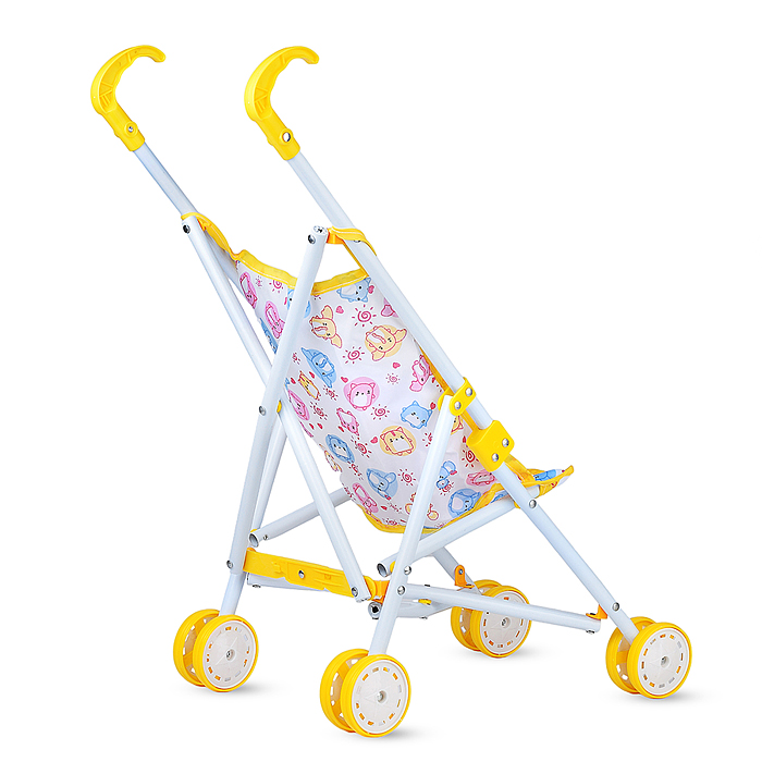 Коляска для кукол L-8037B (металлическая, складная, прогулочная, цвет в ассортименте)