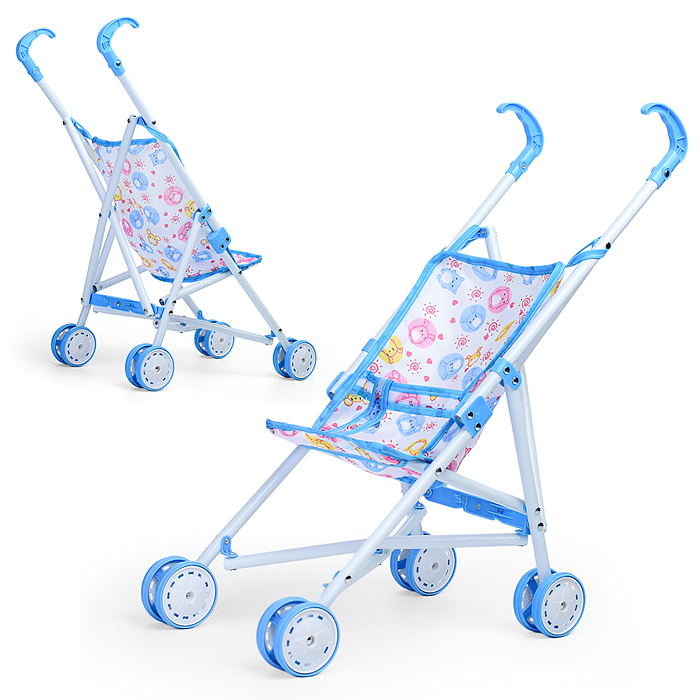Коляска для кукол L-8037B (металлическая, складная, прогулочная, цвет в ассортименте)