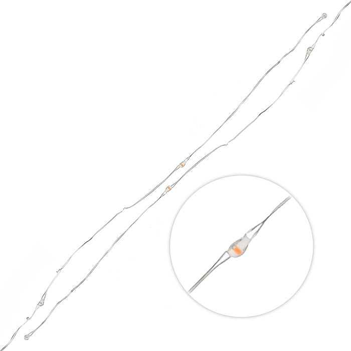 Электрогирлянда светодиодная Роса, 20 м, 200 ламп, цветная