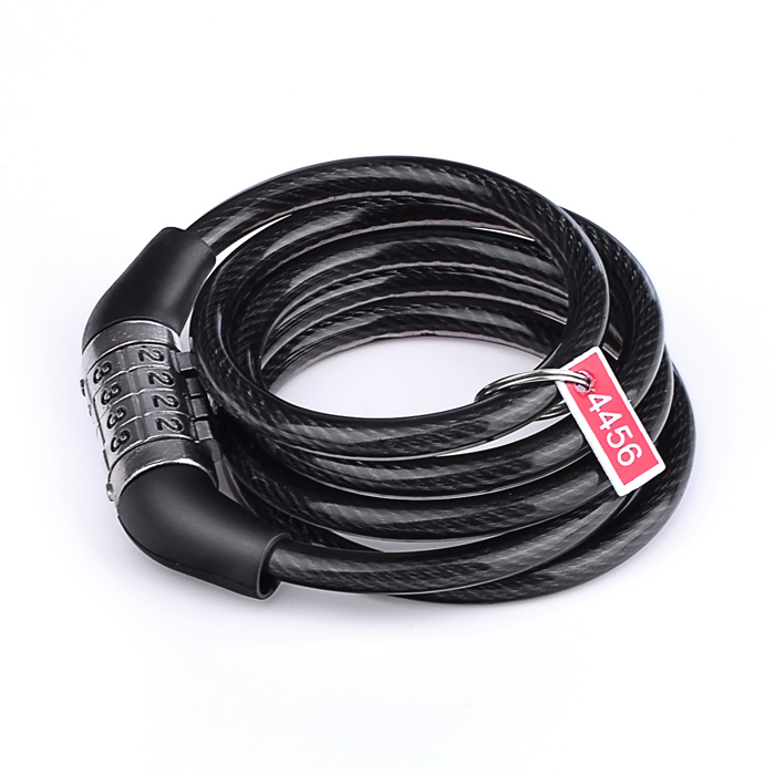 Замок велосипедный кодовый, длина 1м, толщина 6мм