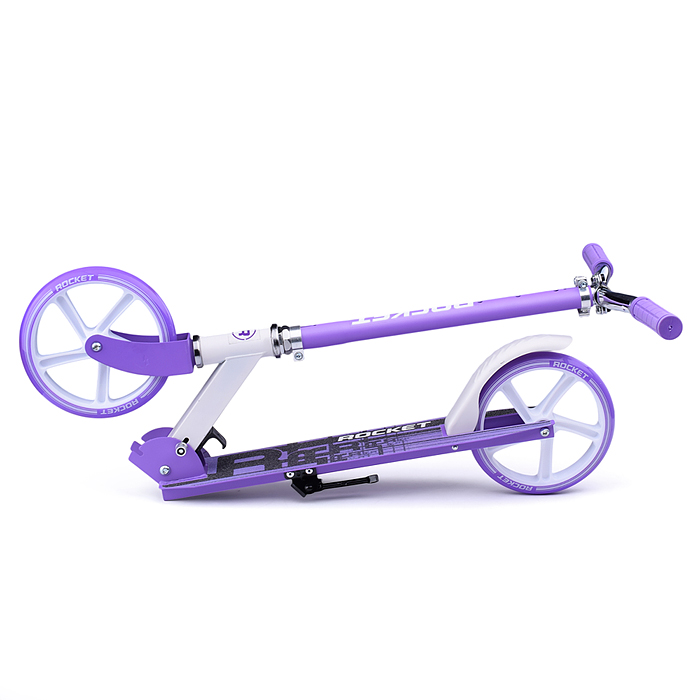 Самокат-снегокат R0181.VT с изогнутой ручкой (фиолетовый)