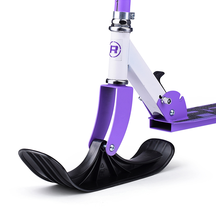 Самокат-снегокат R0181.VT с изогнутой ручкой (фиолетовый)
