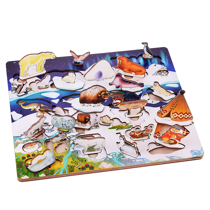 3D Развивающая доска "Под Большой Медведицей" (Арктика, 52 дет.) 37х1,4х31