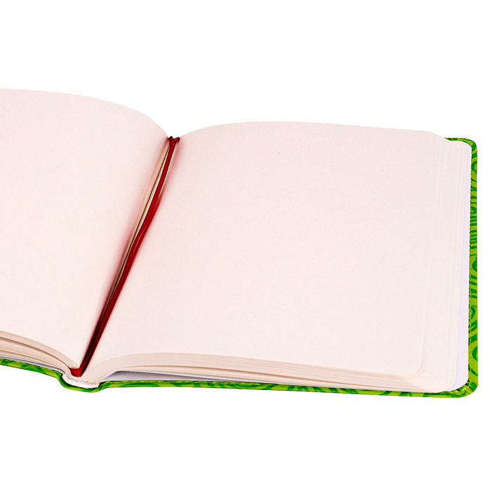 Записная книжка А5 96л. "Распустившиеся цветы, зеленая-1" кожзам,тиснен.,пус.бл