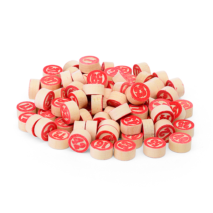 Фото к товару Набор деревянных фишек W9070-ф для Лото, в пакете Набор деревянных фишек W9070-ф для Лото, в пакете