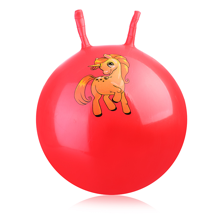 Мяч с рожками 45см 00-0658 "Единорожка" (цвет в ассортименте)