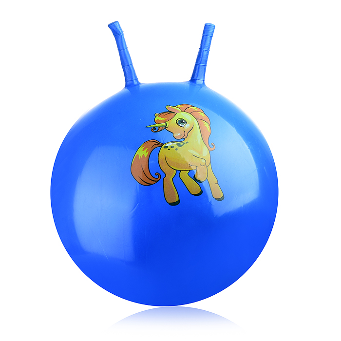 Мяч с рожками 45см 00-0658 "Единорожка" (цвет в ассортименте)