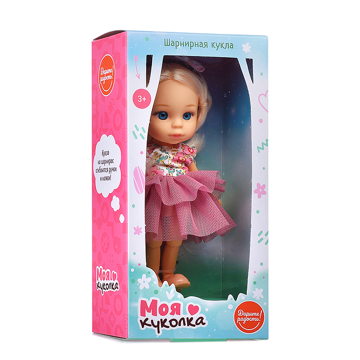 Кукла шарнирная UT0121-2 "Моя куколка" в коробке