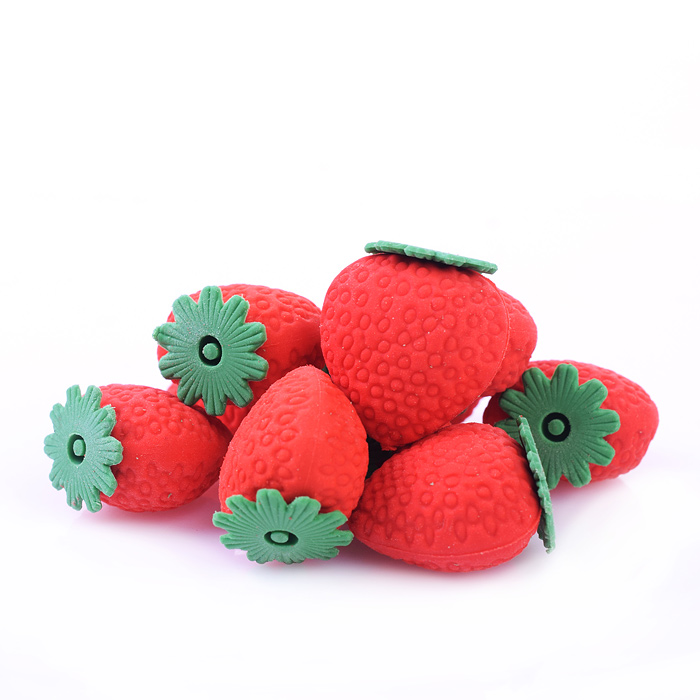 Фото к товару Ластик "Клубничка" термопласт, резина, можно использовать как счетный материал Ластик "Клубничка" термопласт, резина, можно использовать как счетный материал