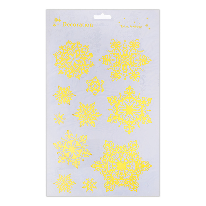 Наклейка новогодняя для декора S1543 "Зимние узоры"